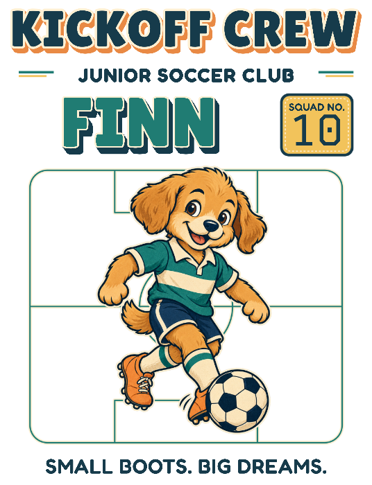 Kickoff Crew — Personalized Soccer Name & Number preview